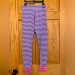 Matilda Jane striped ruffled leggings/pants. Size 14.